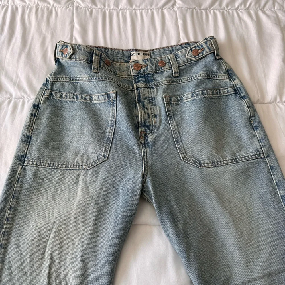 Free People x We The Free Palmer Cuffed Wide Leg In Daydream Blue - Picture 6 of 9